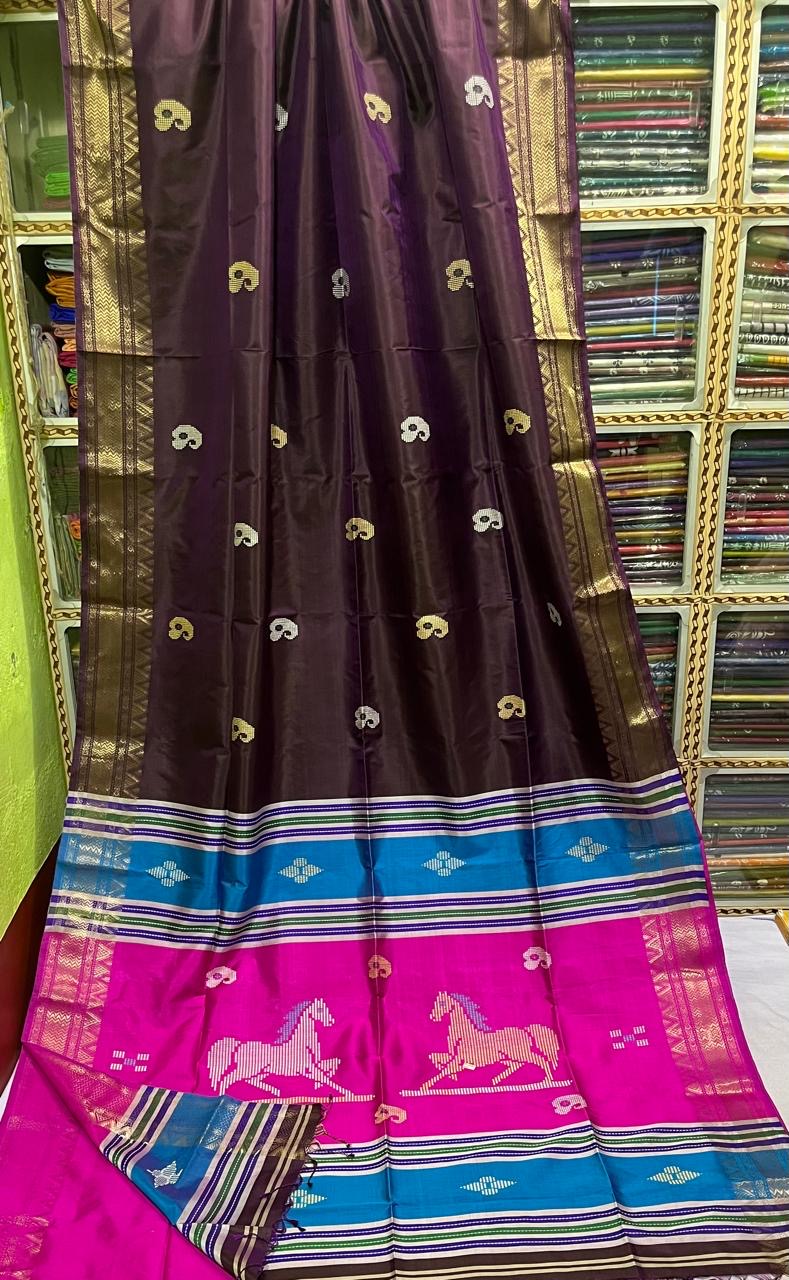 multicolour Bishnupur silk Kalakhetra katan saree silk mark certified Bishnupur silk