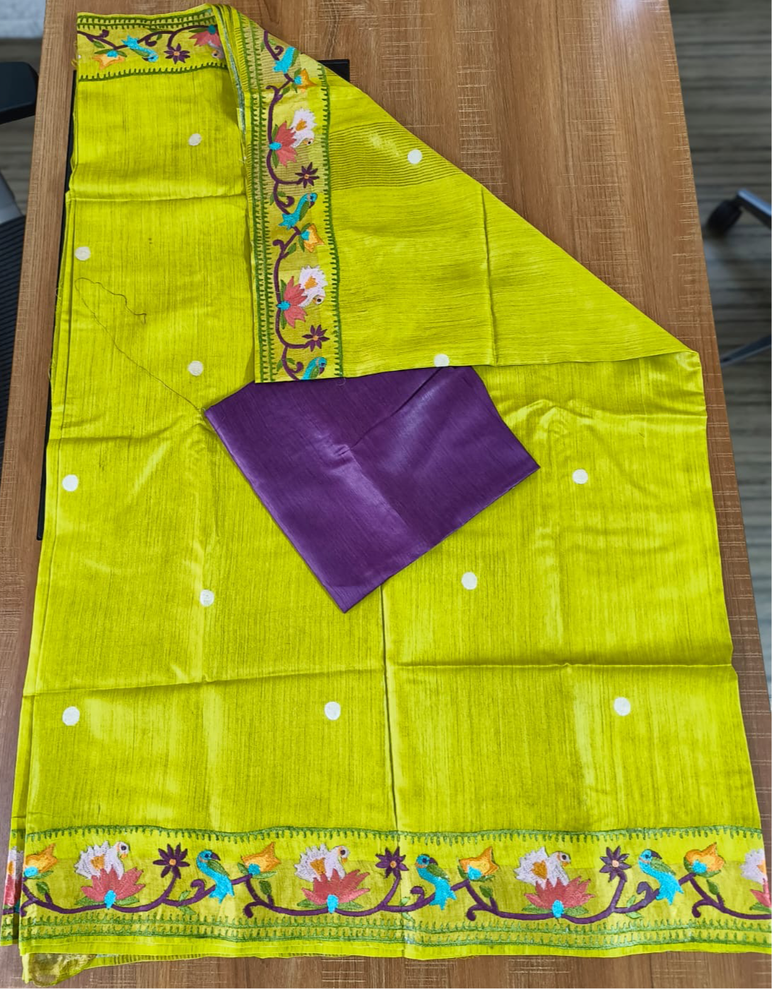 Putul’s Fashion desi Tussar Sarees with Floral Borders and Paithani Embroidery silk mark certified - Tussar saree