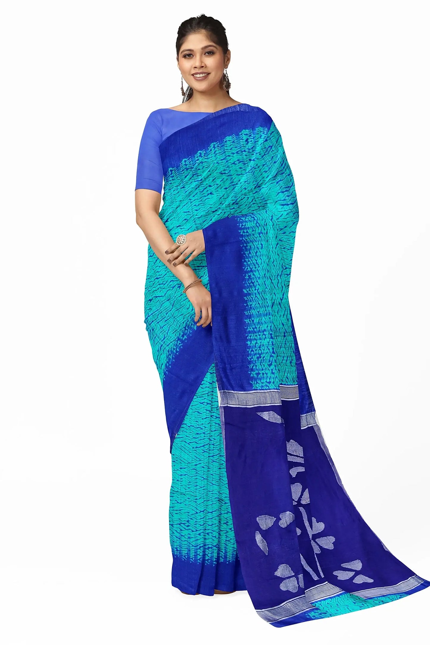 shibori motif on motka silk Putul's fashion