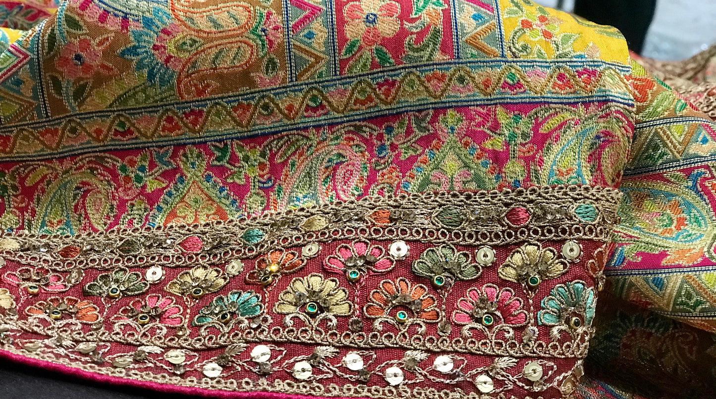 Maharani Kanni Silk Saree with Stitched Blouse