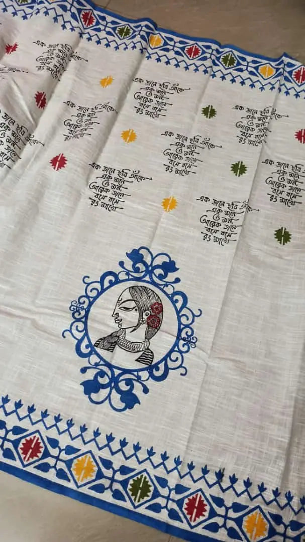 Block print saree of Bengal signature saree Putul's fashion