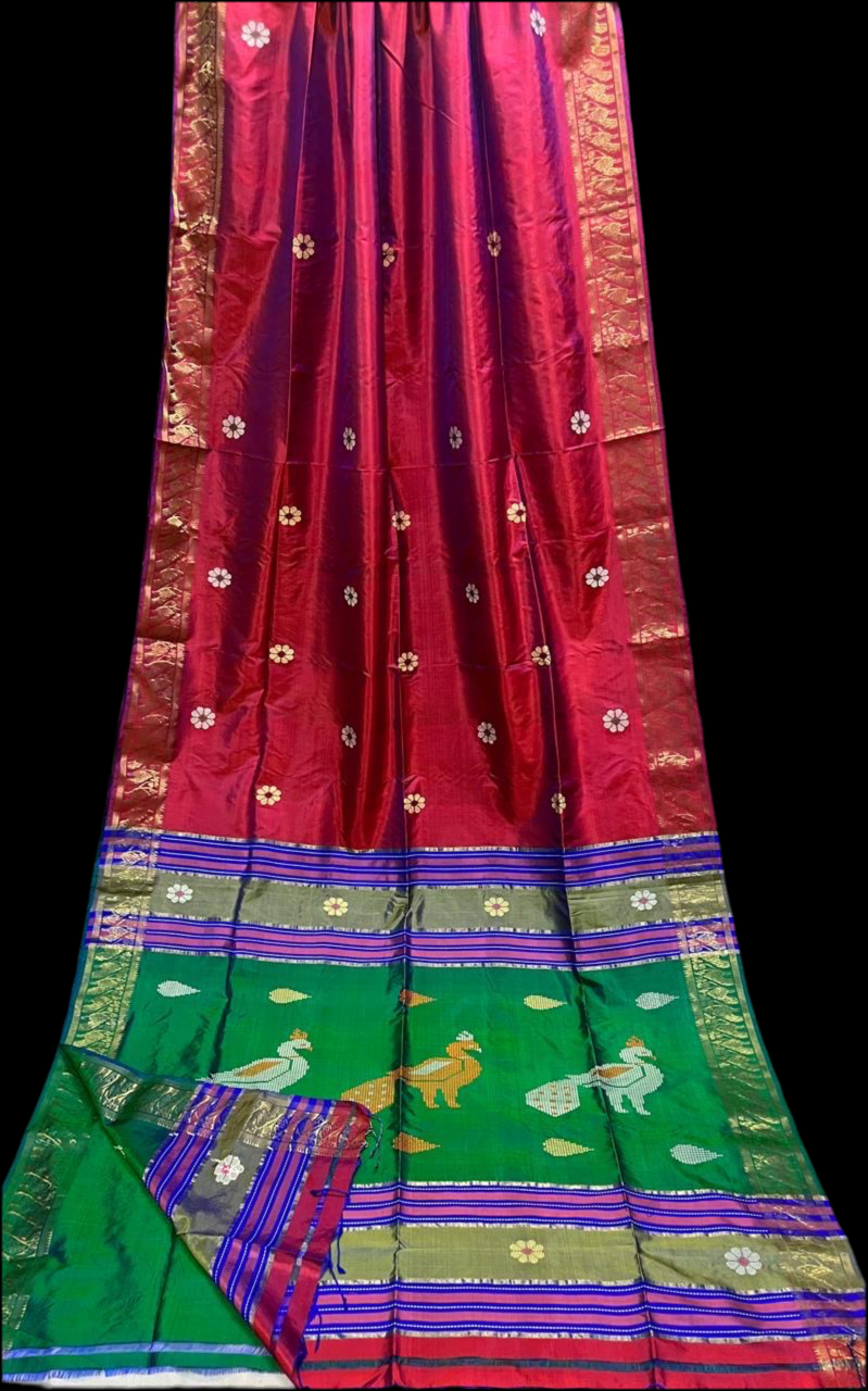 Bishnupur Kolakhetra katan silk saree silk mark certified