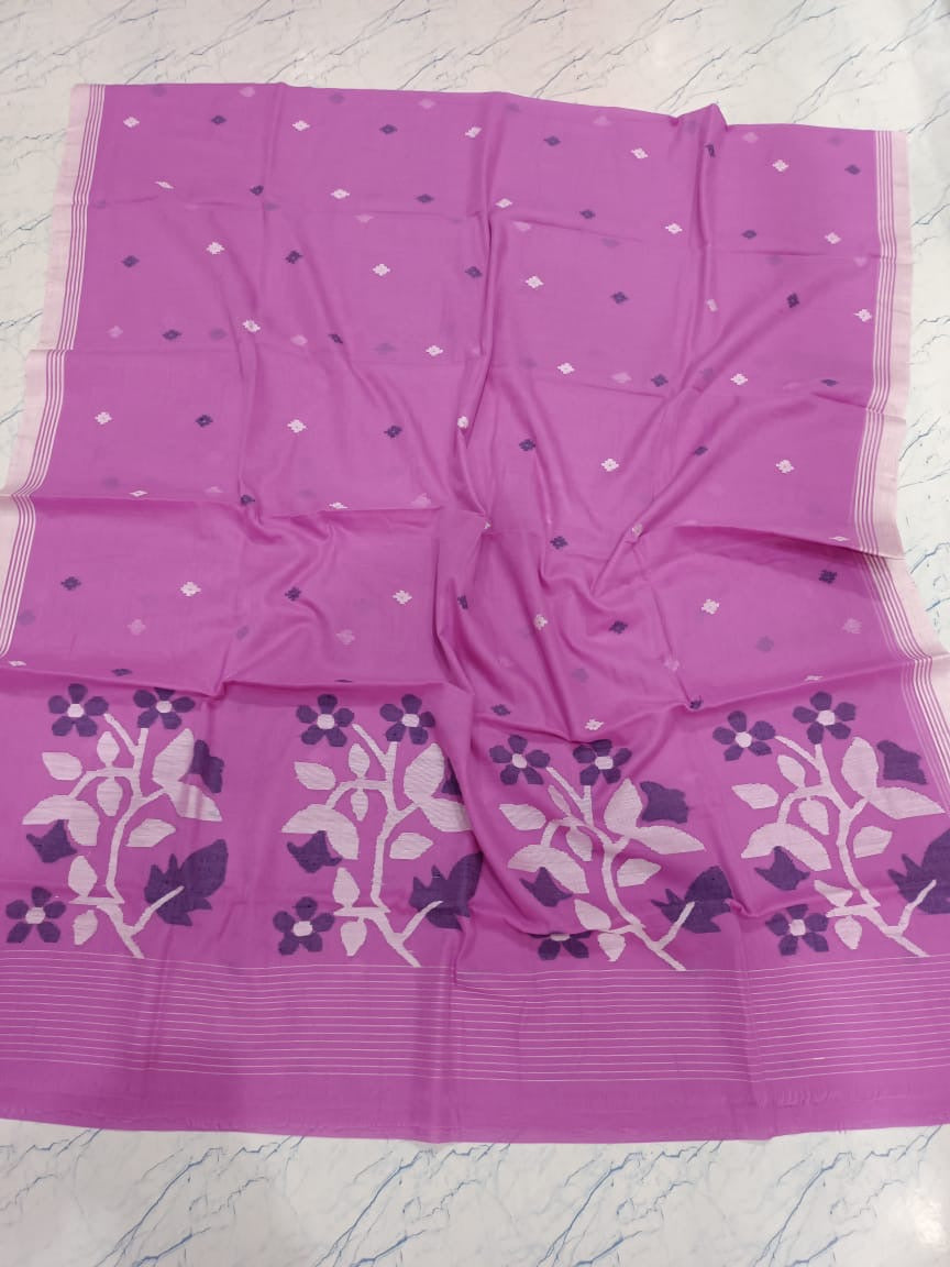 Cotton jamdani saree