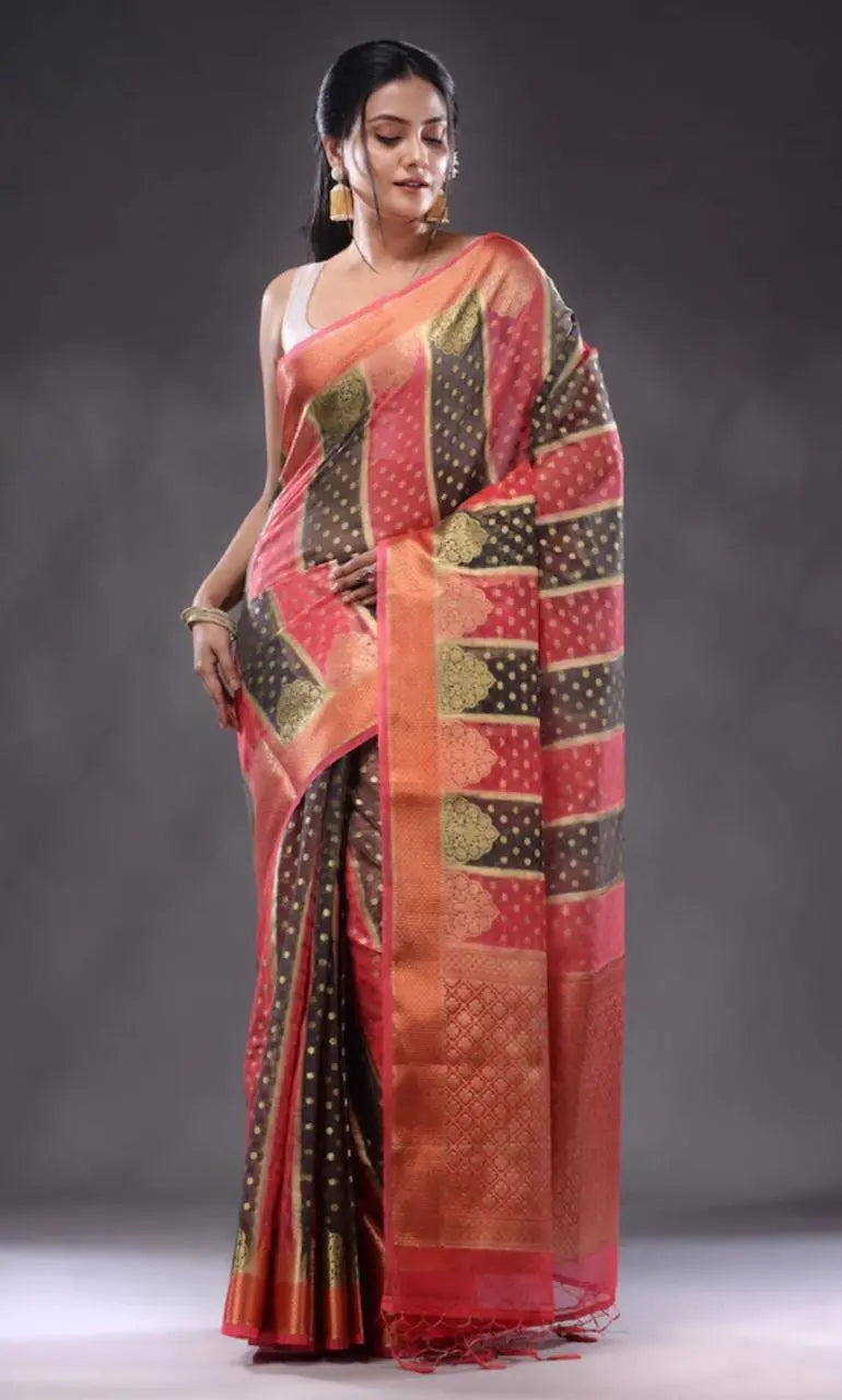 kora organza banarasi saree Putul's fashion