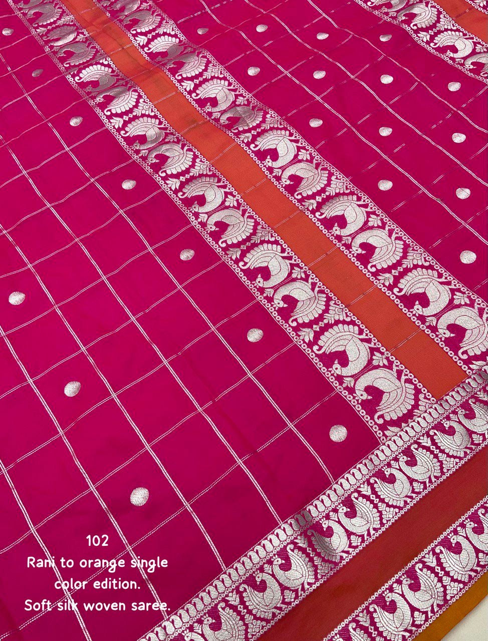 Rang silk saree single colour saree