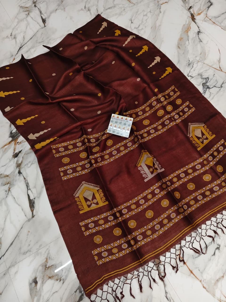 Silk Marked Gachi Tussar Saree with Dolabedi Motif