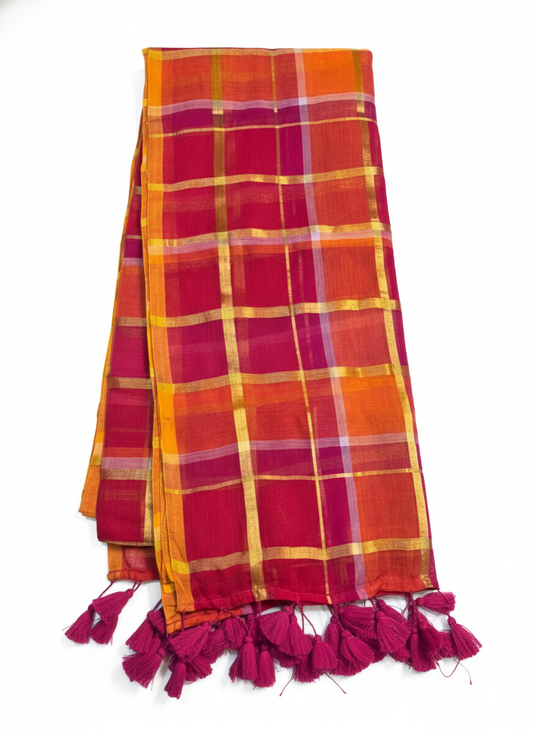 120 count Mul cotton saree from Bengal weaver’s