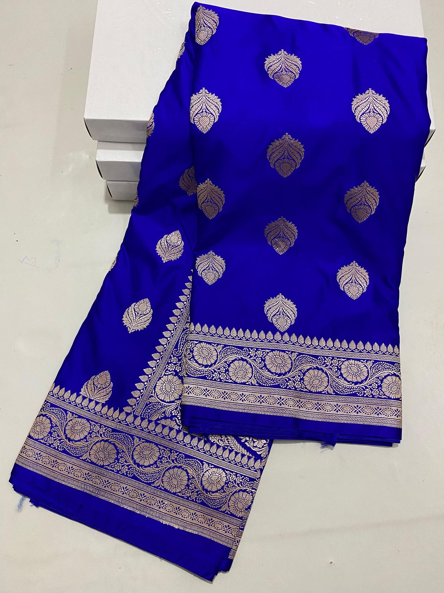 Flower mashru katan silk saree