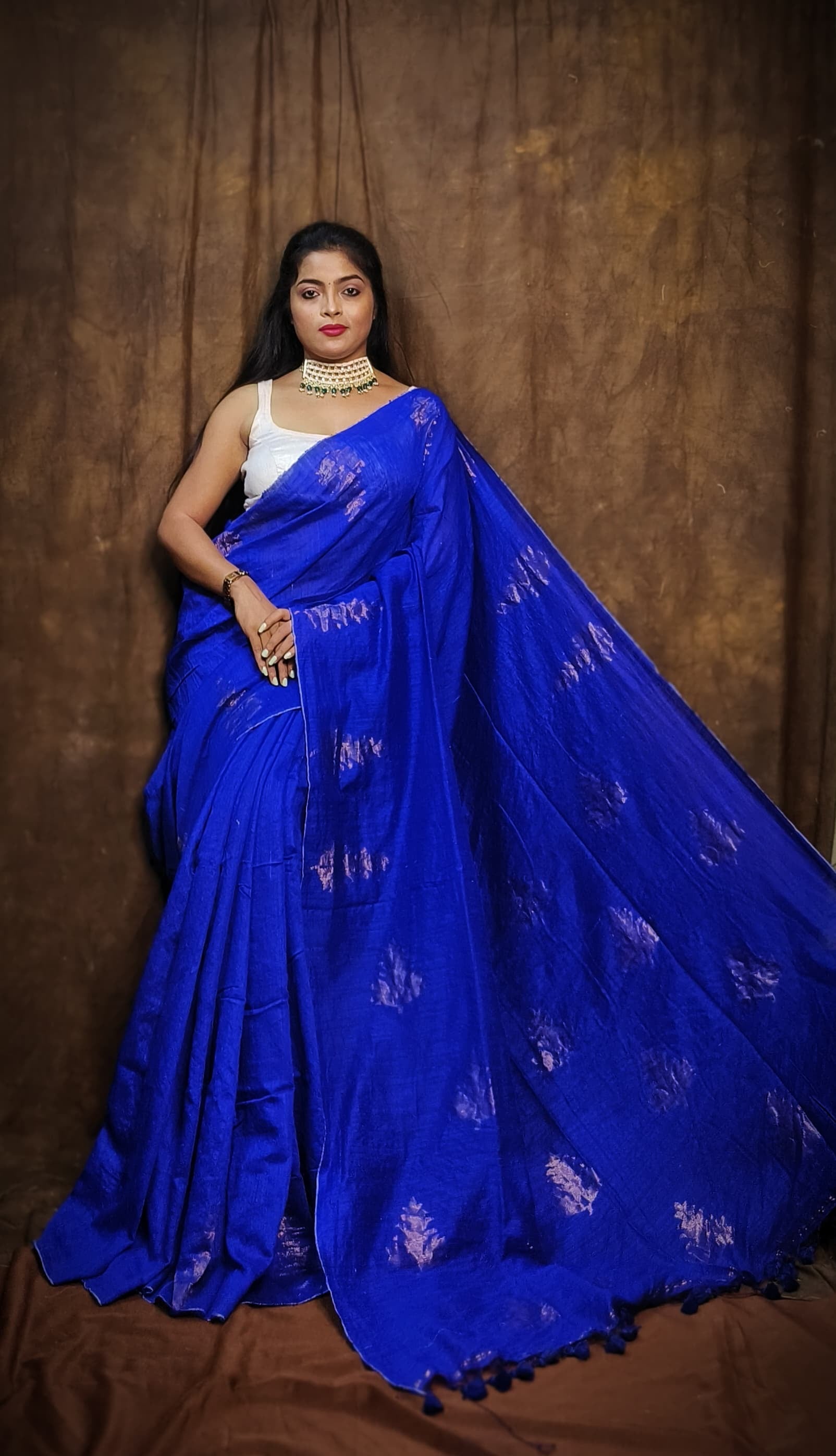 Matka Banarasi saree - Blue