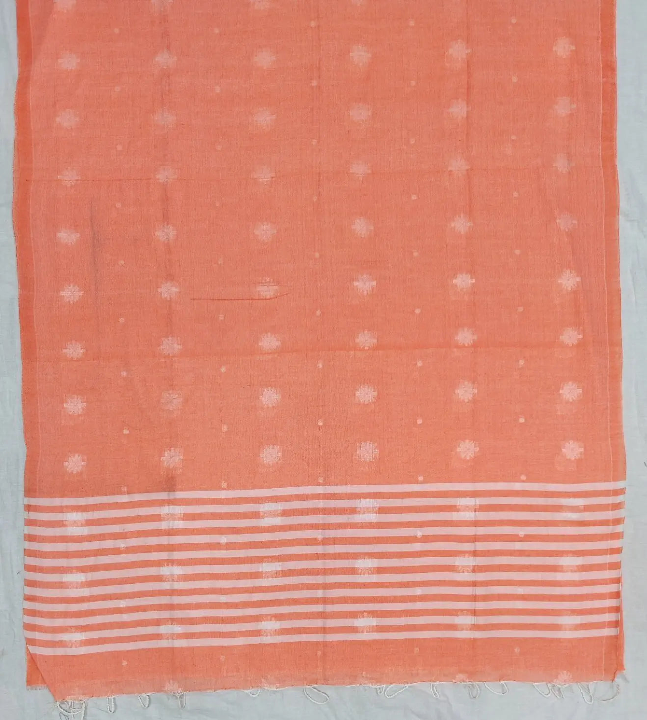 Khadi cotton star orange Putul's fashion