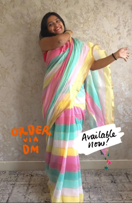 Bar mul cotton saree