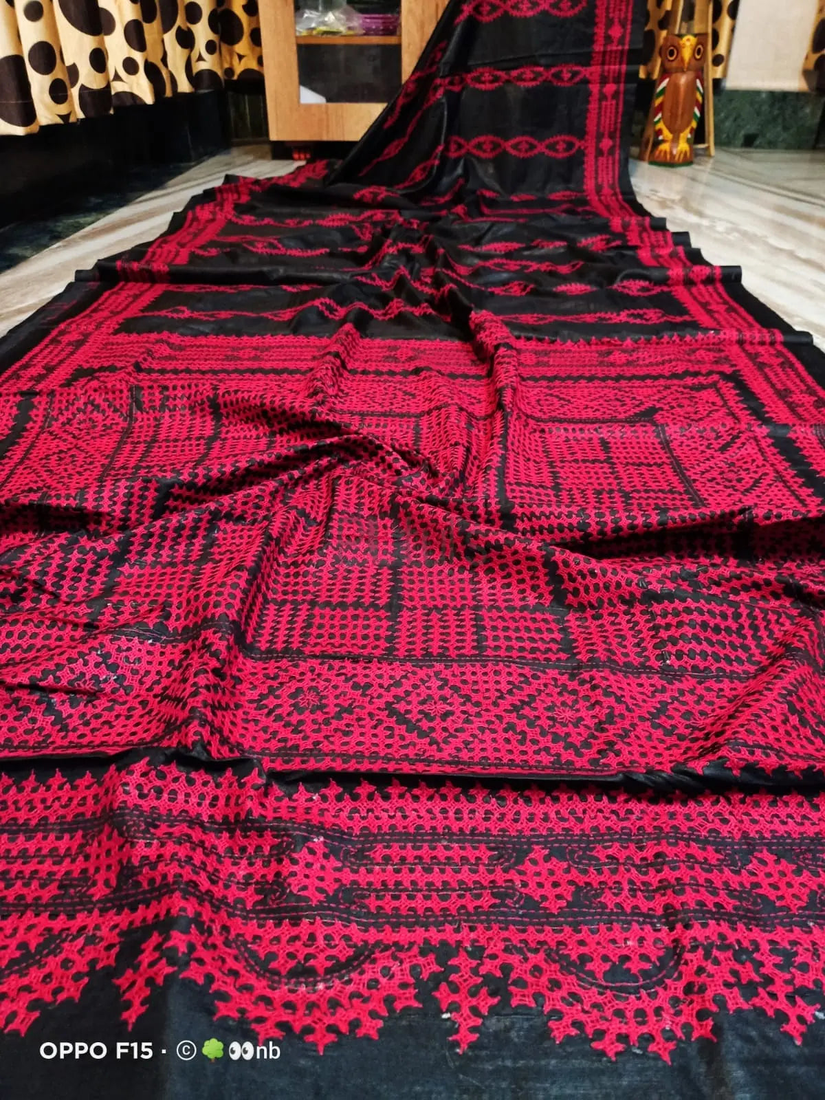 Gujarati Kantha stitch saree Putul's Fashion