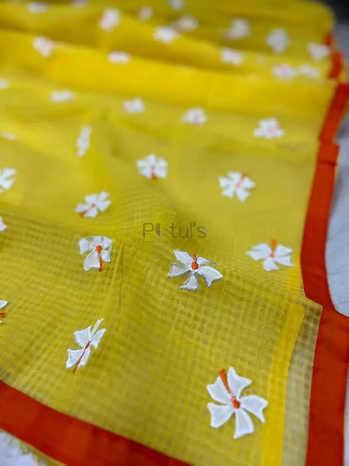 Reshom kota applique saree Putul's Fashion