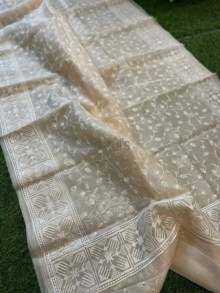 Banarasi organza with computer embroidery work Putul's Fashion