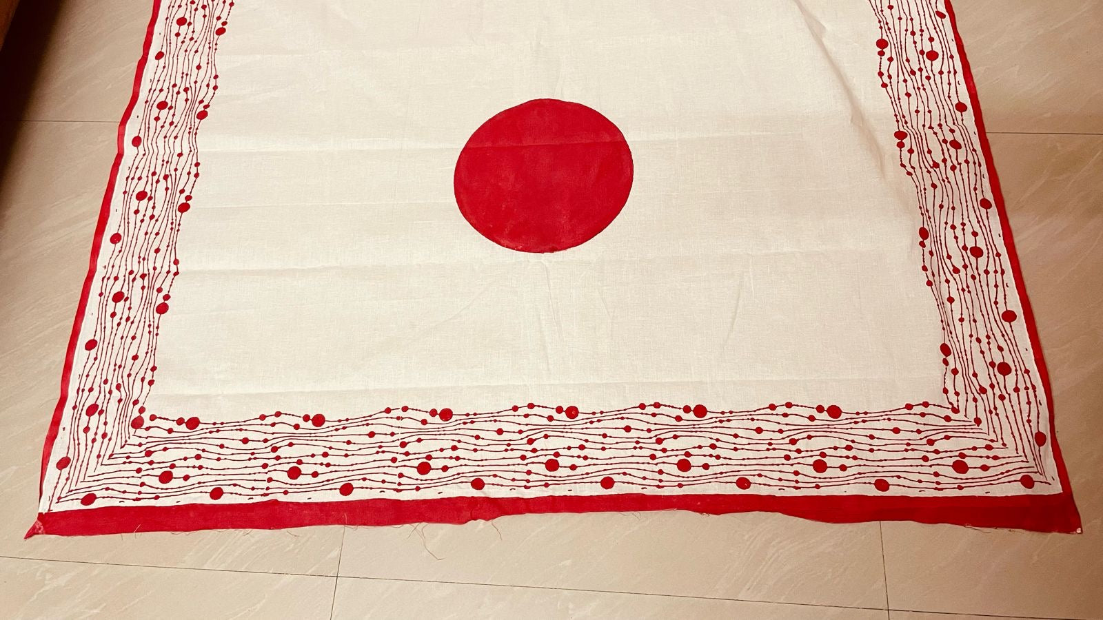 Block print cotton saree Bindi saree