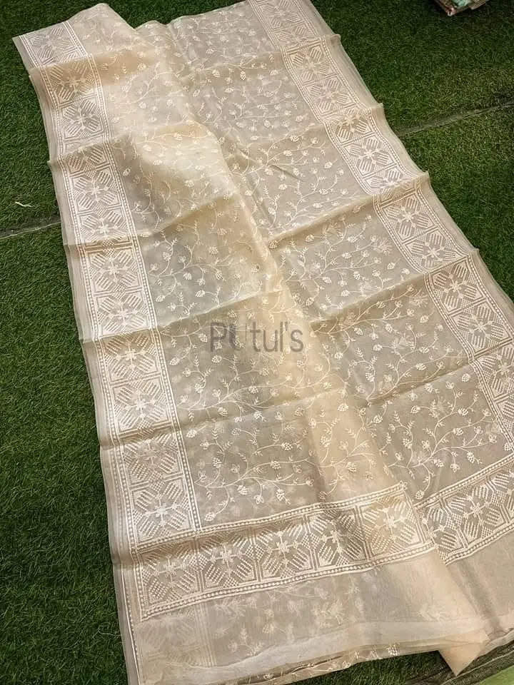 Banarasi organza with computer embroidery work Putul's Fashion
