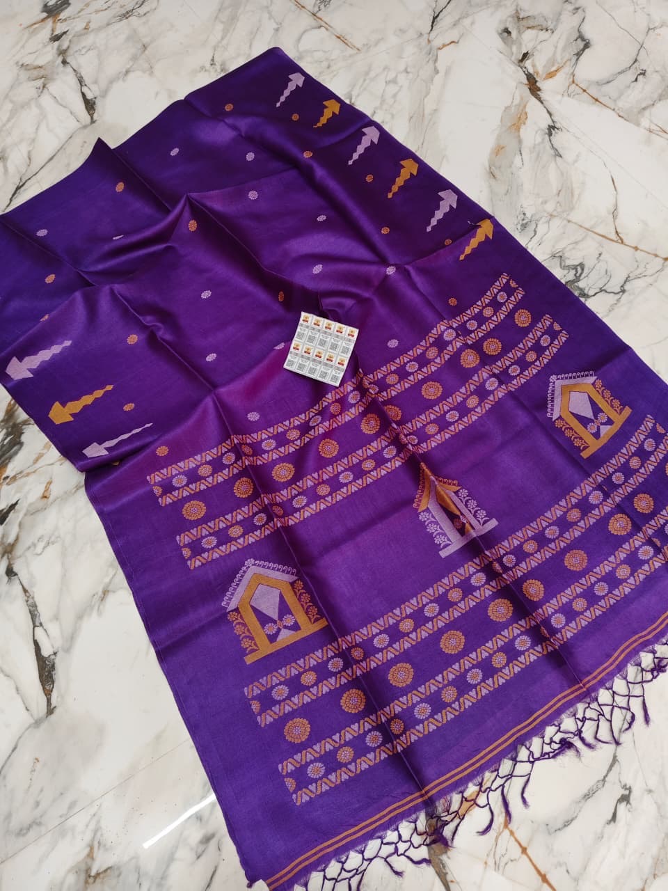 Silk Marked Gachi Tussar Saree with Dolabedi Motif