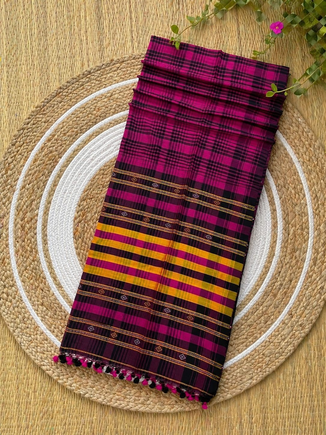 Cotton bi cotton jamdani saree