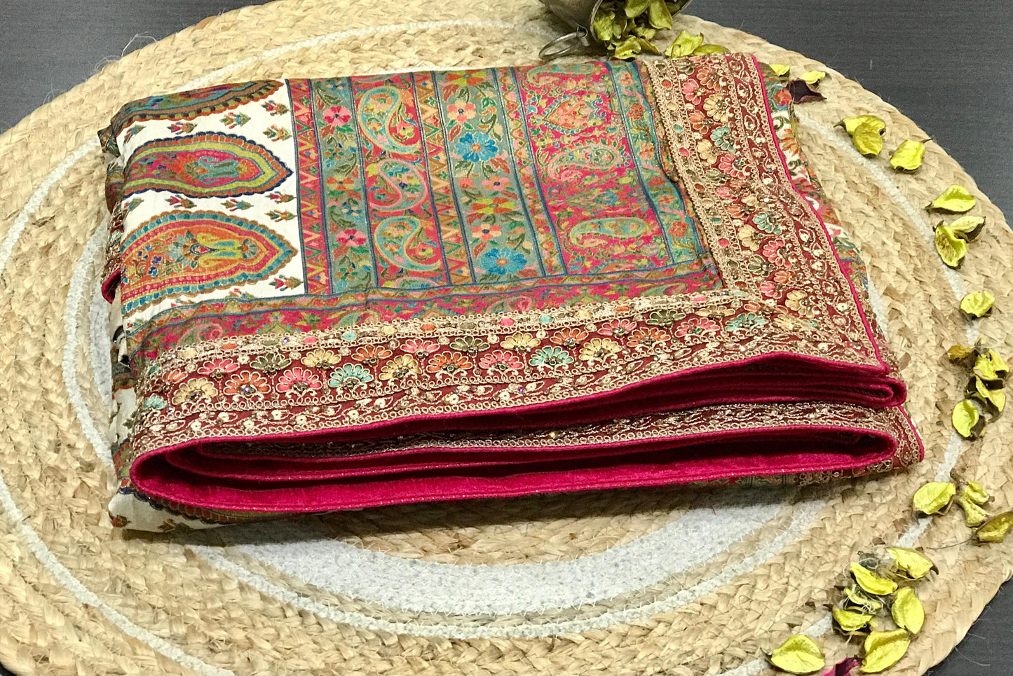 Maharani Kanni Silk Saree with Stitched Blouse