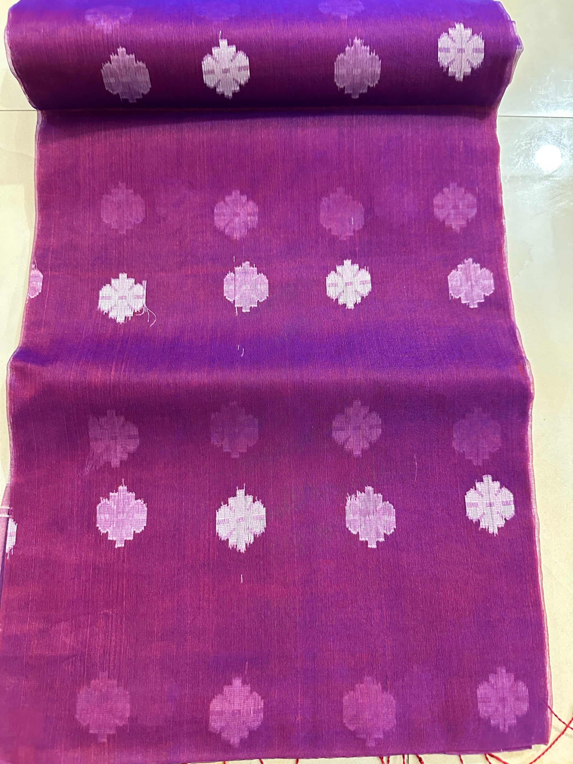 Muslin jamdani of karat design - Putul's Fashion