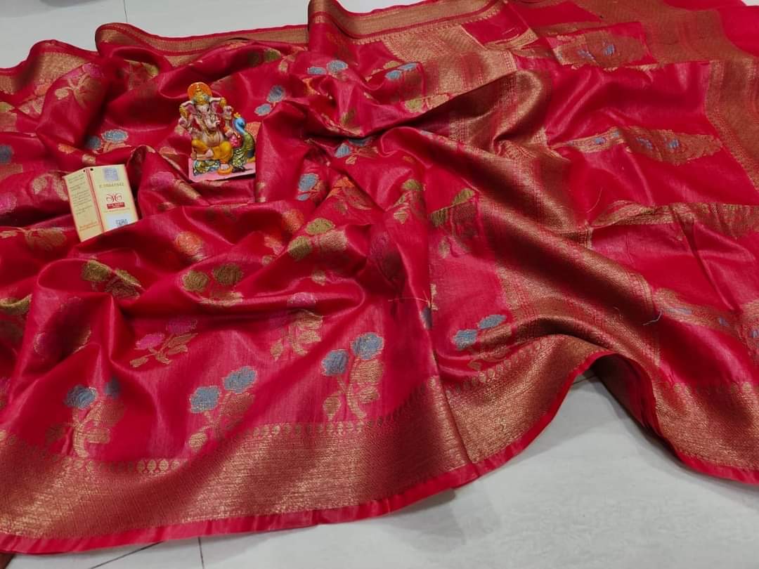 Munga tussar Banarasi saree silk mark certified