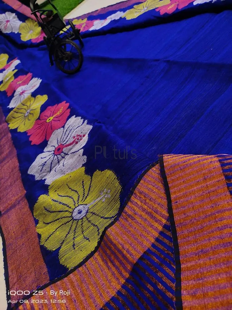 Motka saree in hibiscus design Putul's Fashion