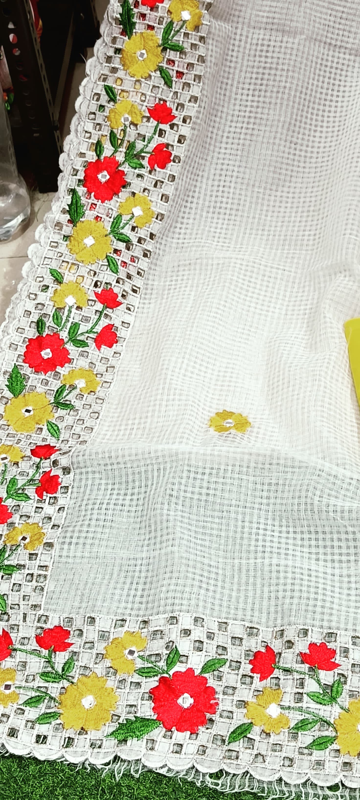 Reshom kota cutwork saree