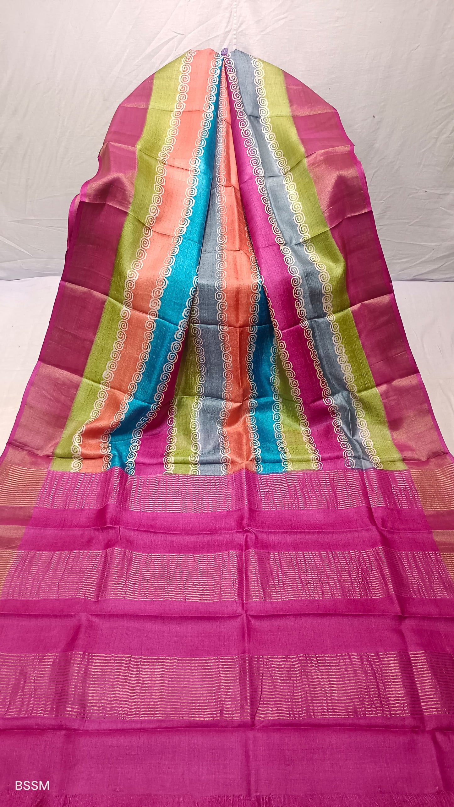 Zari border Gachi Tusar saree from Bishnupur