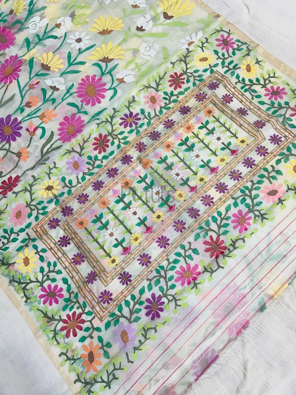 Handmade muslin jamdani saree An masterpiece of art Putul's Fashion