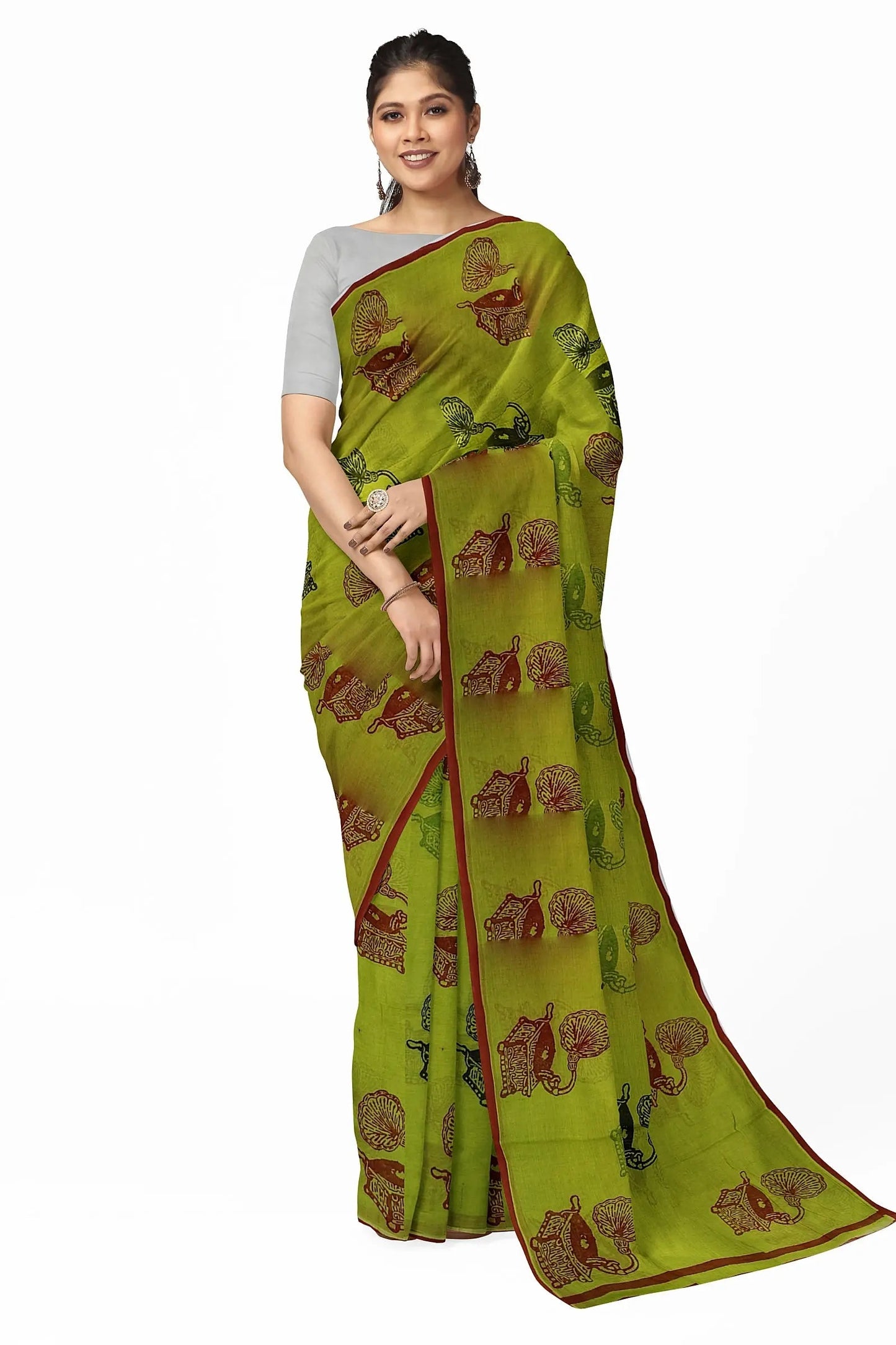 mal cotton saree gramophone Putul's fashion