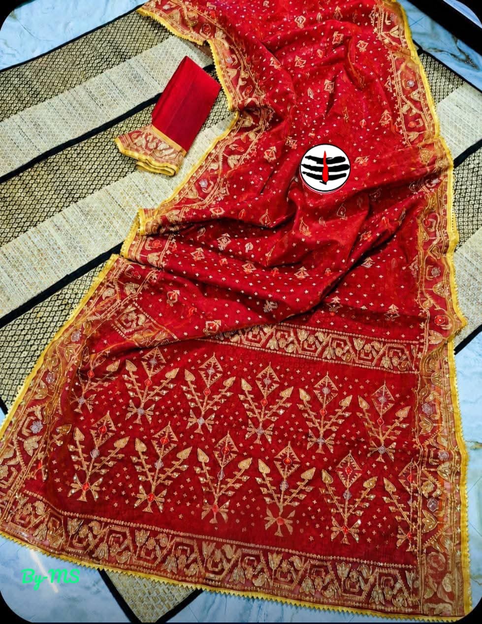 Most trending kardana jamdani saree (preorder basis)