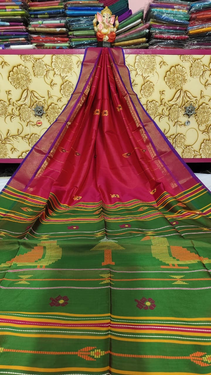Bishnupur Kolakhetra katan silk saree