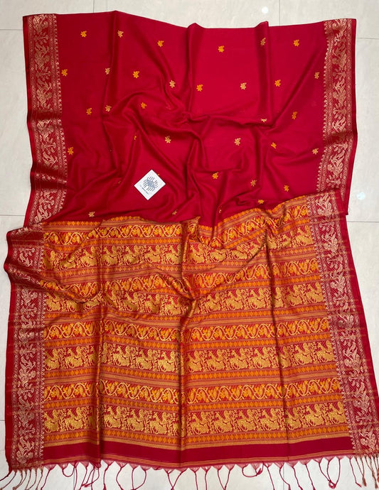 Cotton Baluchori Saree with Intricate Patterns for Elegant Style