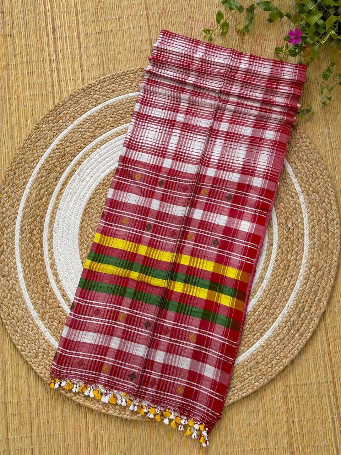 Cotton bi cotton jamdani saree