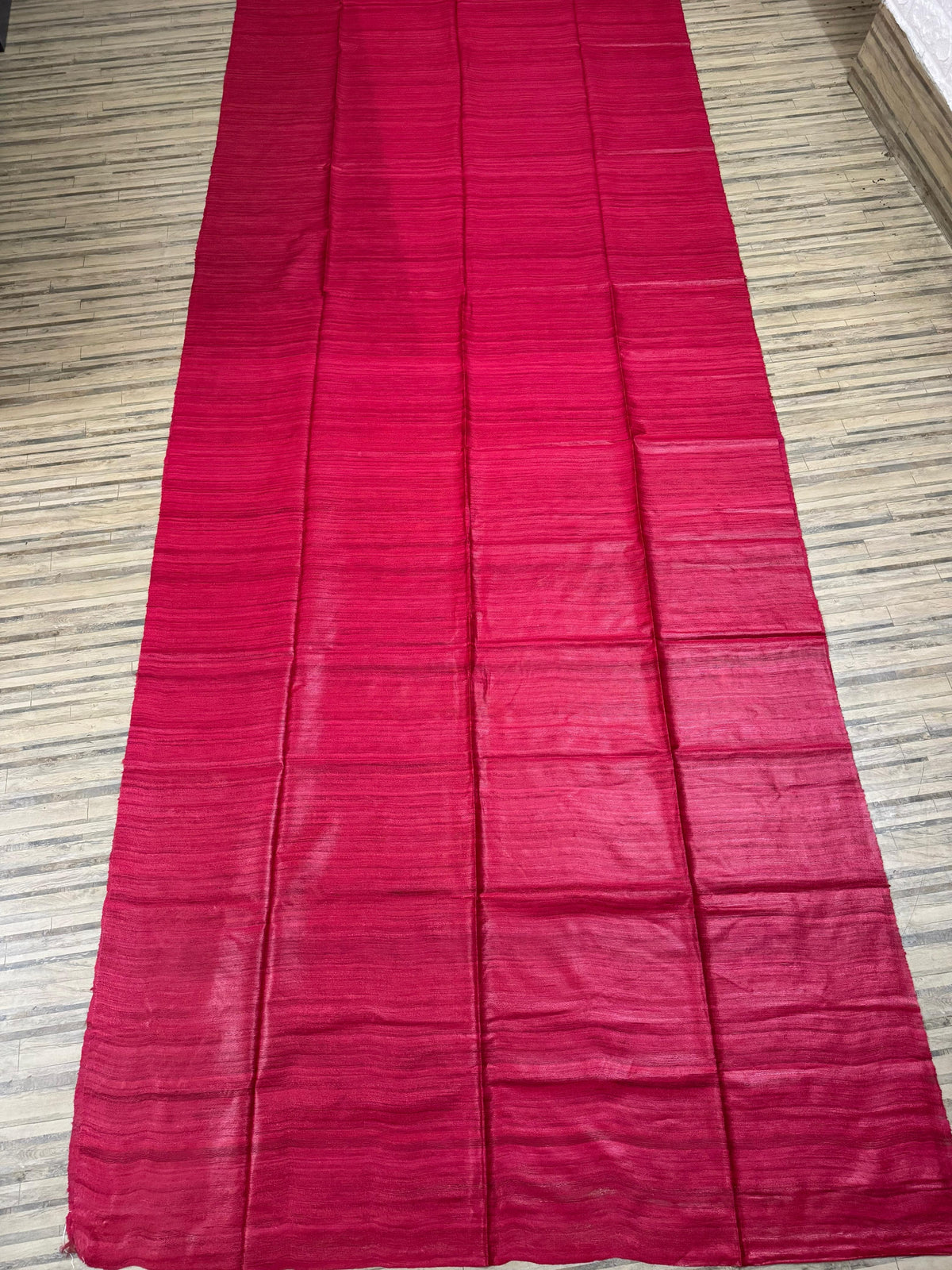 Single dye gicha tussar silk saree silk mark certified