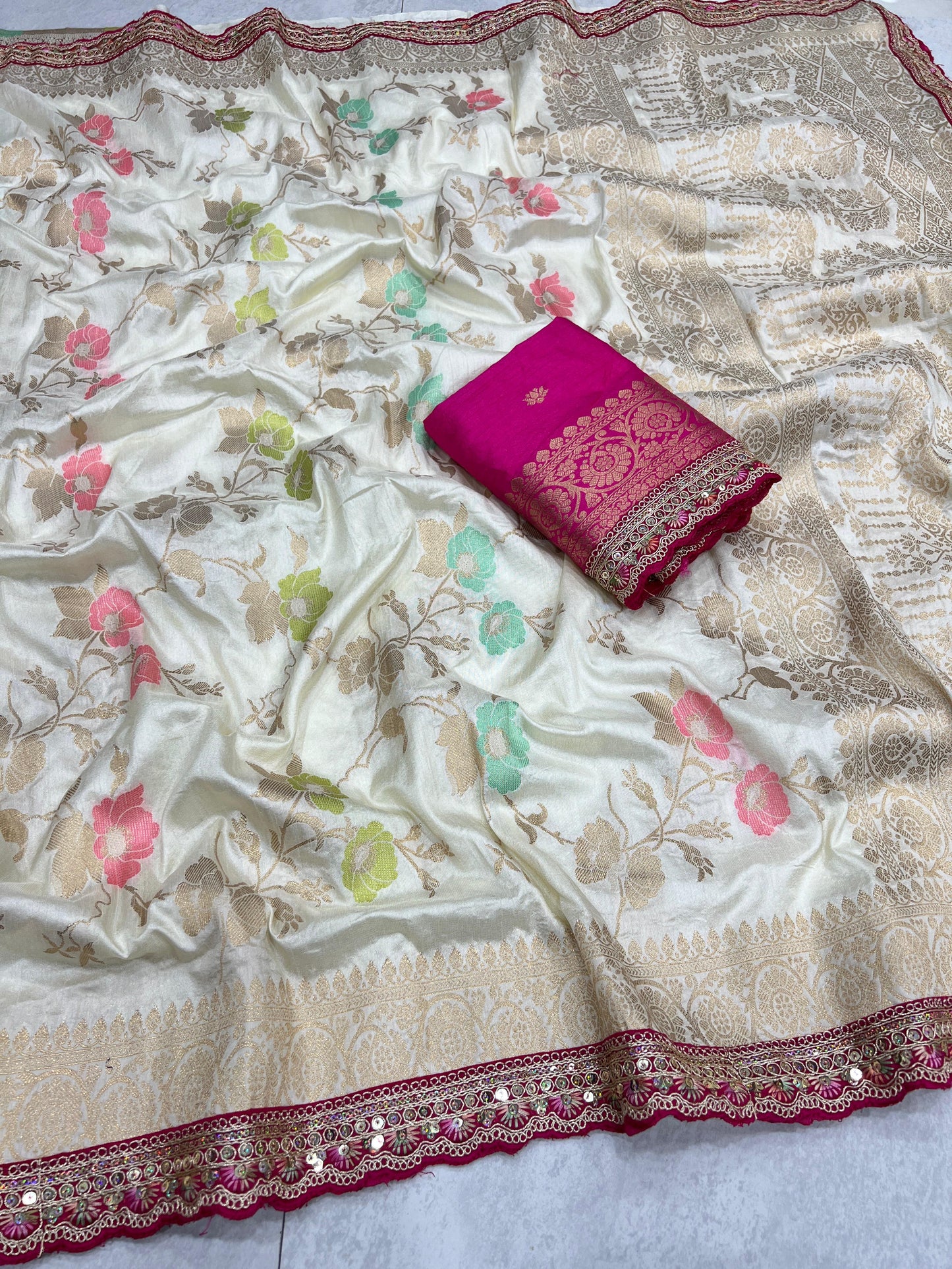 Soft dola silk saree