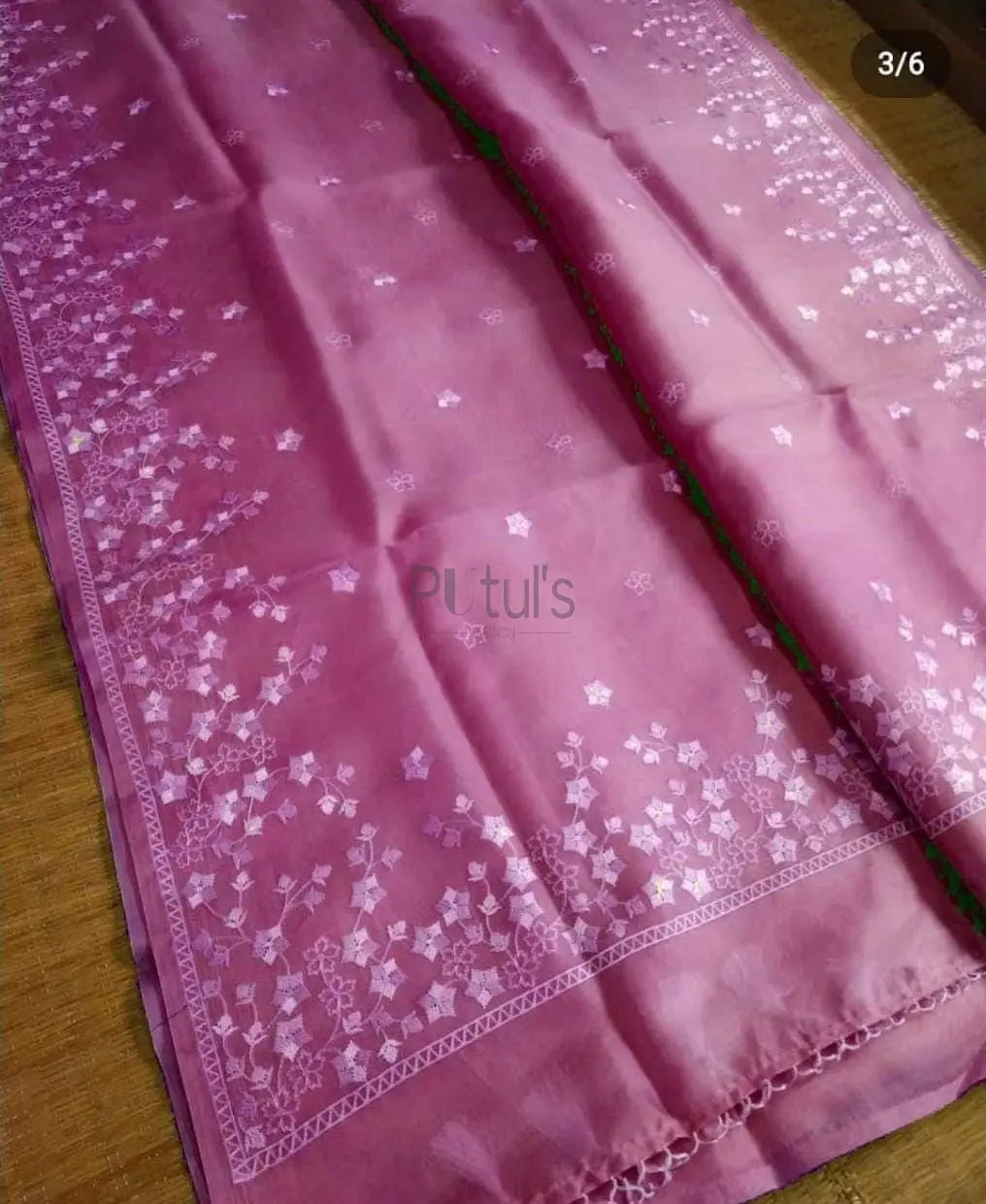 Organza with computer embroidery Putul's Fashion