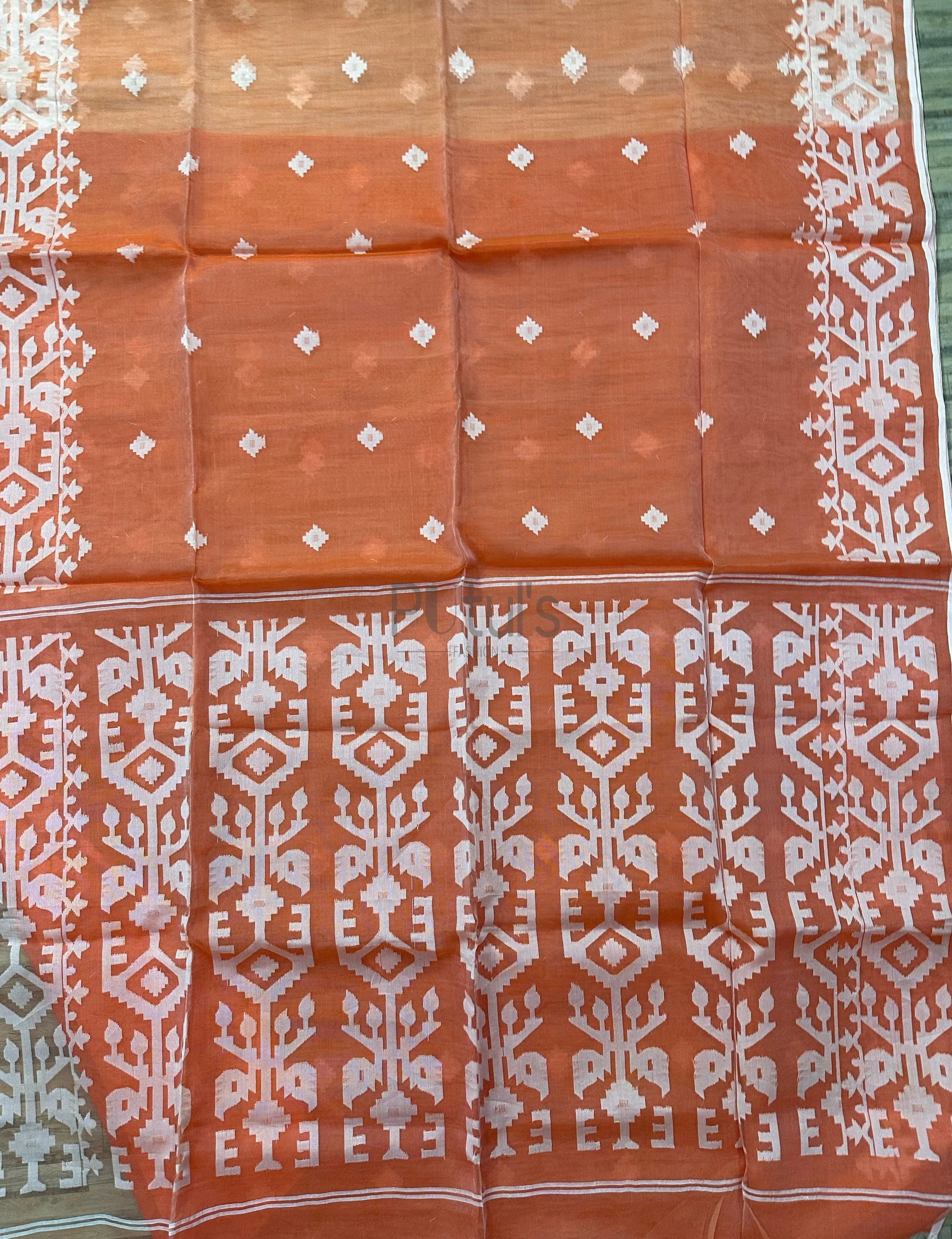 Muslin jamdani of karat design Putul's Fashion