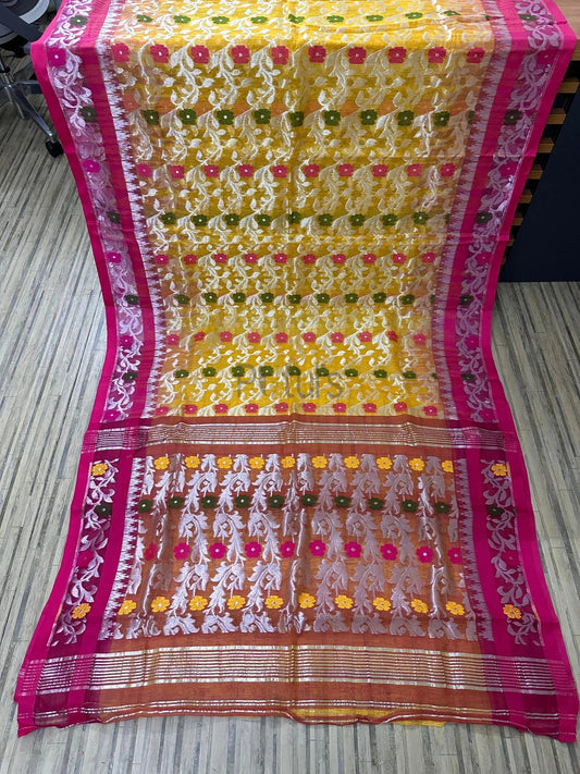 Handwoven resham zari jamdani saree Putul's Fashion