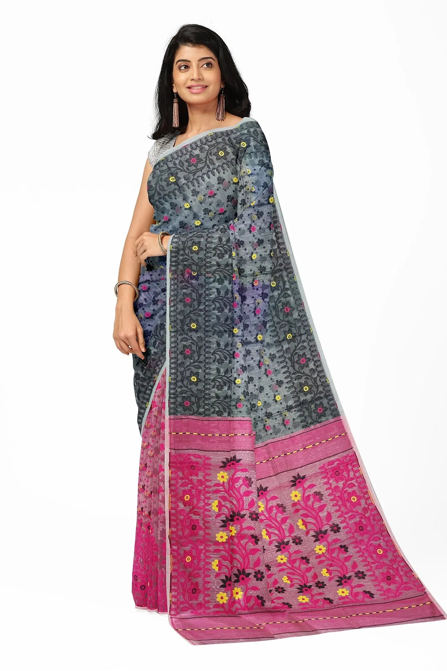 Bengal patli pallu dhakai jamdani Putul's fashion