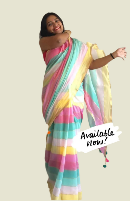 Bar mul cotton saree