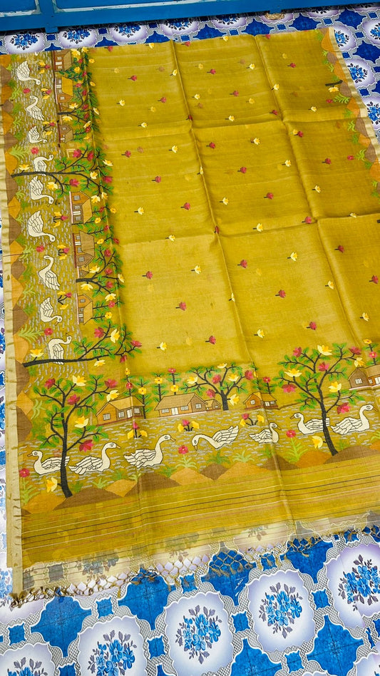 Luxury collection of Muslin jamdani saree hand weaving work on saree - muslin saree