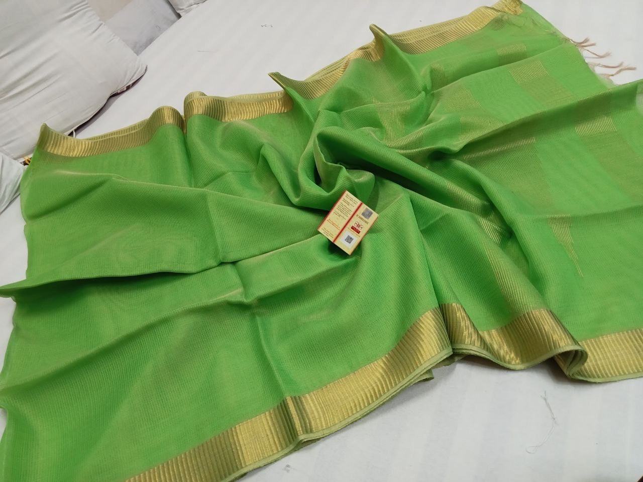 Tussar tissue saree silk mark certified