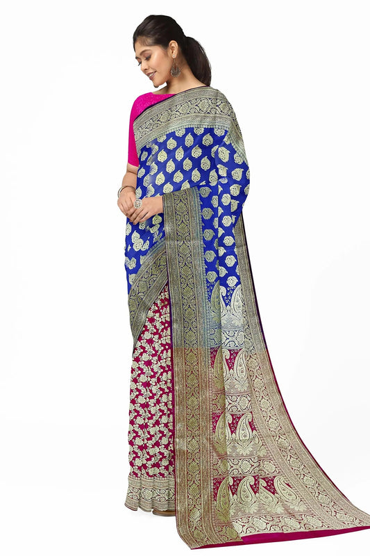 Benarasi Katan Blue Rani