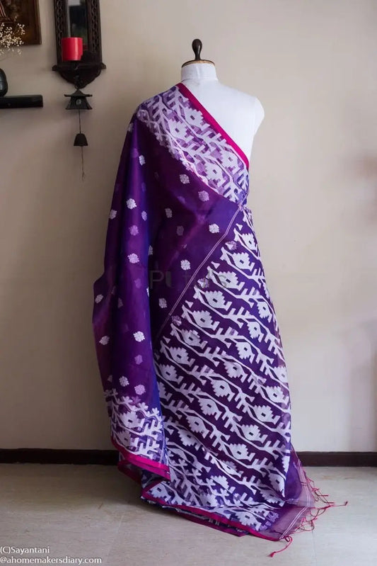 Muslin jamdani of karat design Putul's Fashion