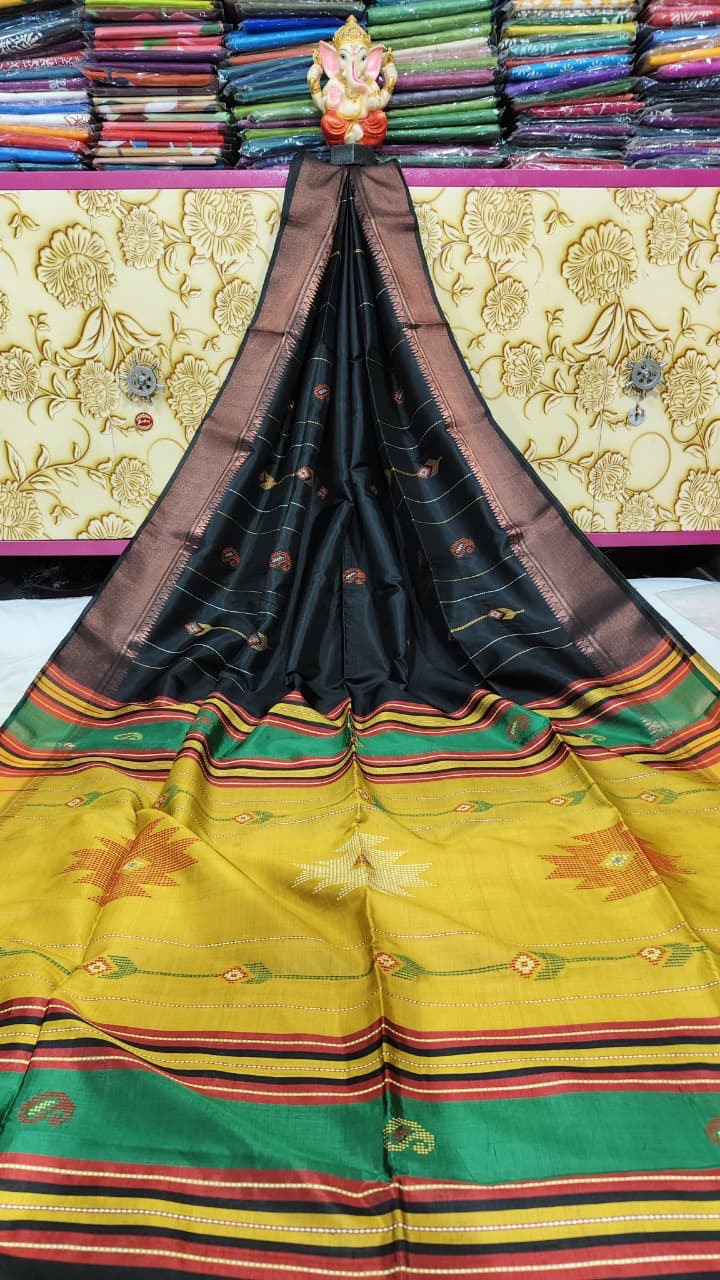Bishnupur Kolakhetra katan silk saree