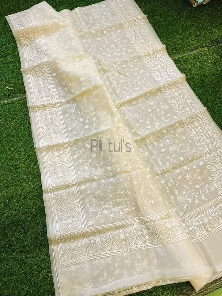 Banarasi organza with computer embroidery work Putul's Fashion