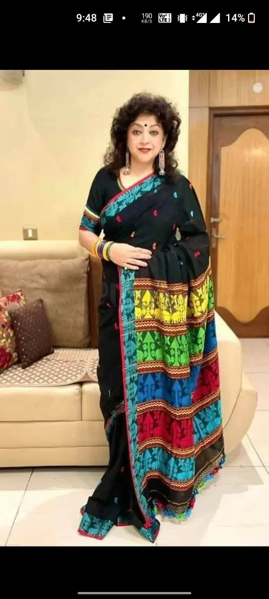 Cotton elephant saree Putul's Fashion