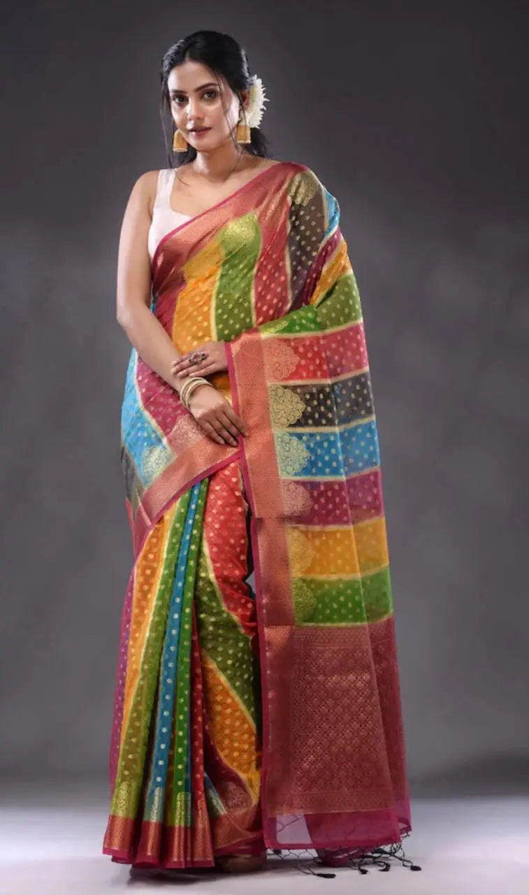 kora organza banarasi saree Putul's fashion