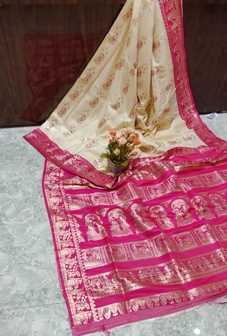 Swarnachori Silk - White